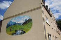 Graffiti Alpenpanorama